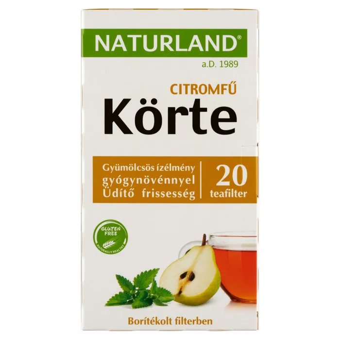 Naturland körte & citromfű gyümölcstea 20 filter