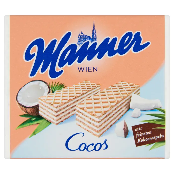 Manner ropogós ostya kókuszkrémmel töltve