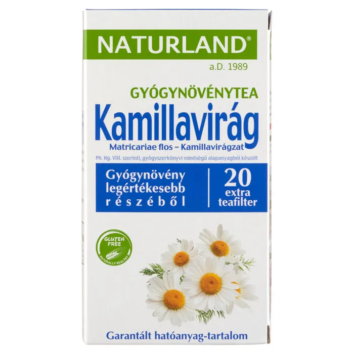 Naturland kamillavirág gyógynövénytea 20 filter