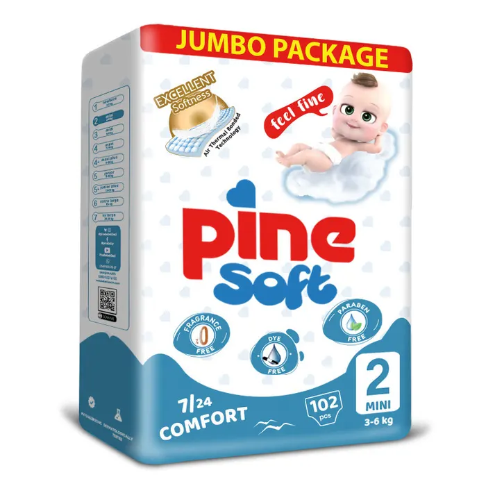 Pine Soft Jumbo pelenka S2 3-6kg mini