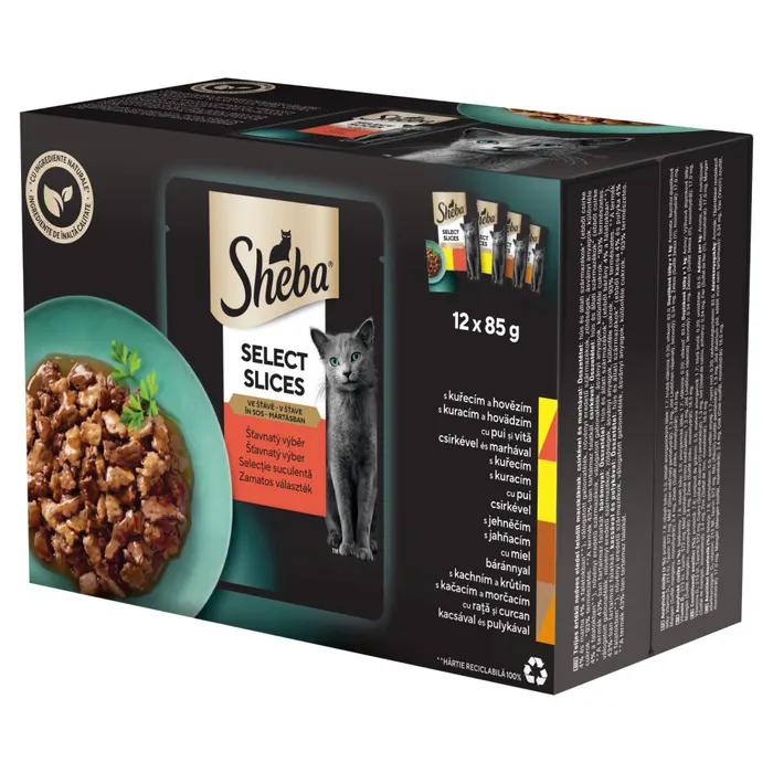 Sheba Select Slices Zamatos választék teljes értékű nedves eledel felnőtt macskáknak