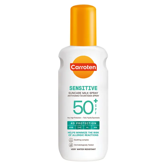 Carroten Sensitive SPF50+ naptej spray érzékeny bőrre