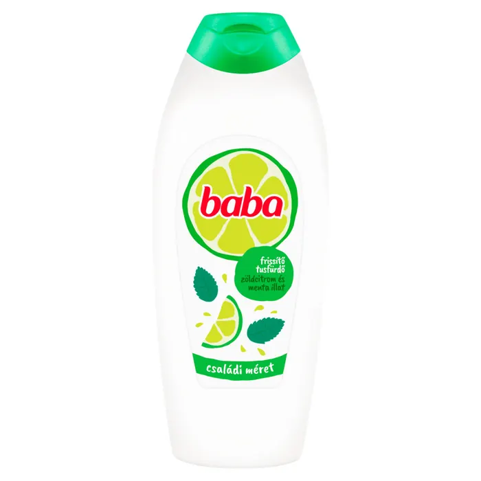 Baba zöldcitrom és menta illat frissítő tusfürdő
