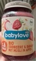 Bio bébidesszert eper-banán-müzli almában, 6. hónapos kortól