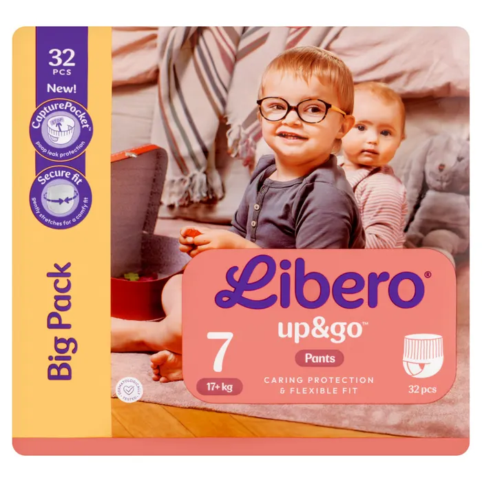 Libero Up&Go egyszerhasználatos bugyipelenka, méret: 7, 17+ kg