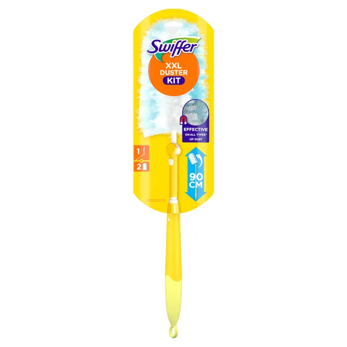 Swiffer XXL Trap & Lock Padló Portalanító Készlet (1 db Nyél + Portalanító-Kendő Utántöltő)