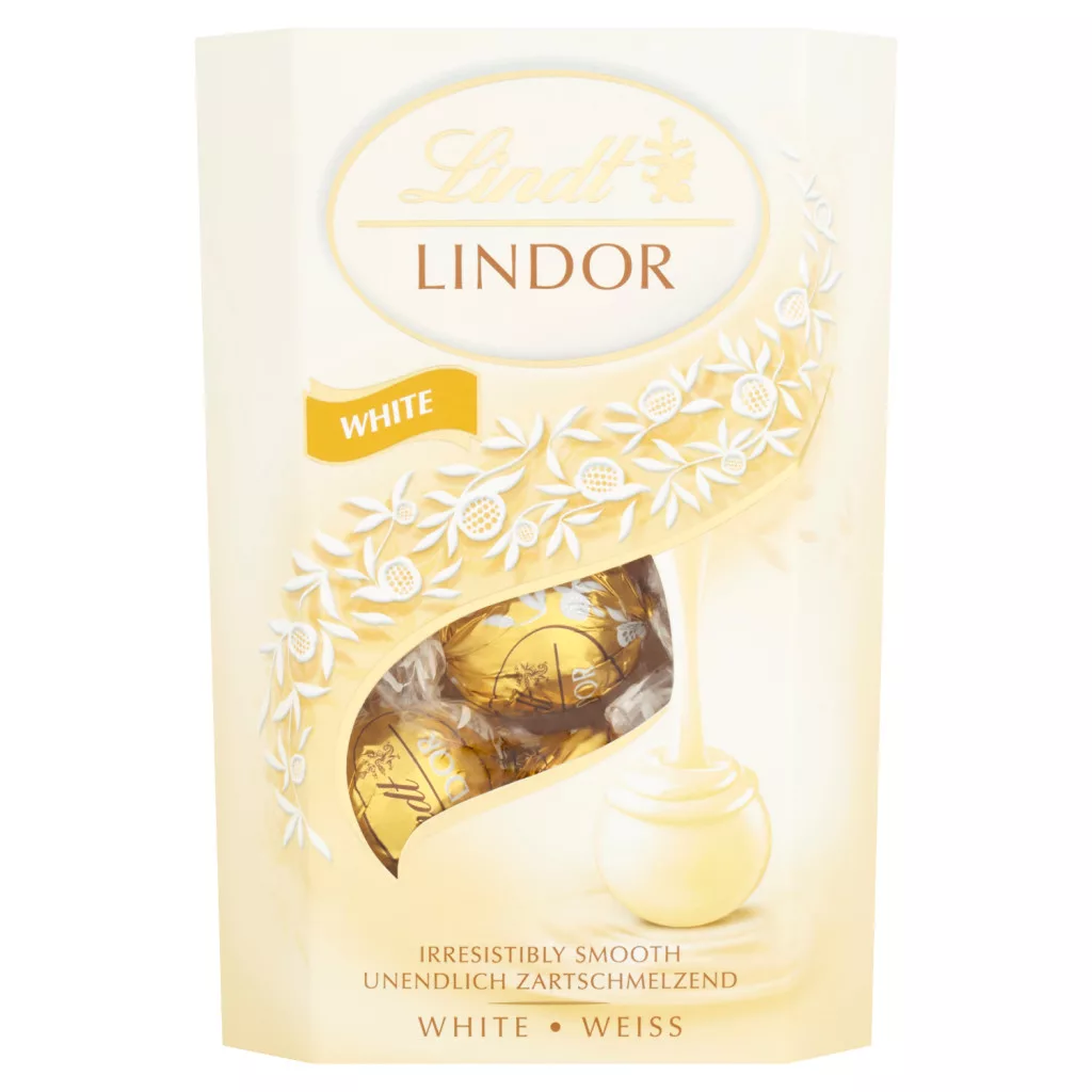 Lindt Lindor fehércsokoládé praliné lágyan olvadó töltelékkel