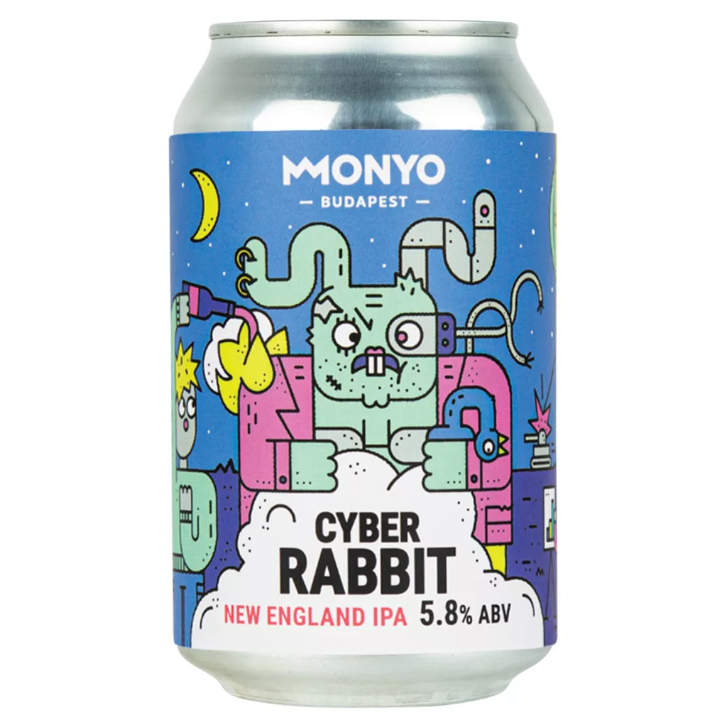 MONYO Cyber Rabbit New England IPA típusú szűretlen felsőerjesztésű sör 5,8%