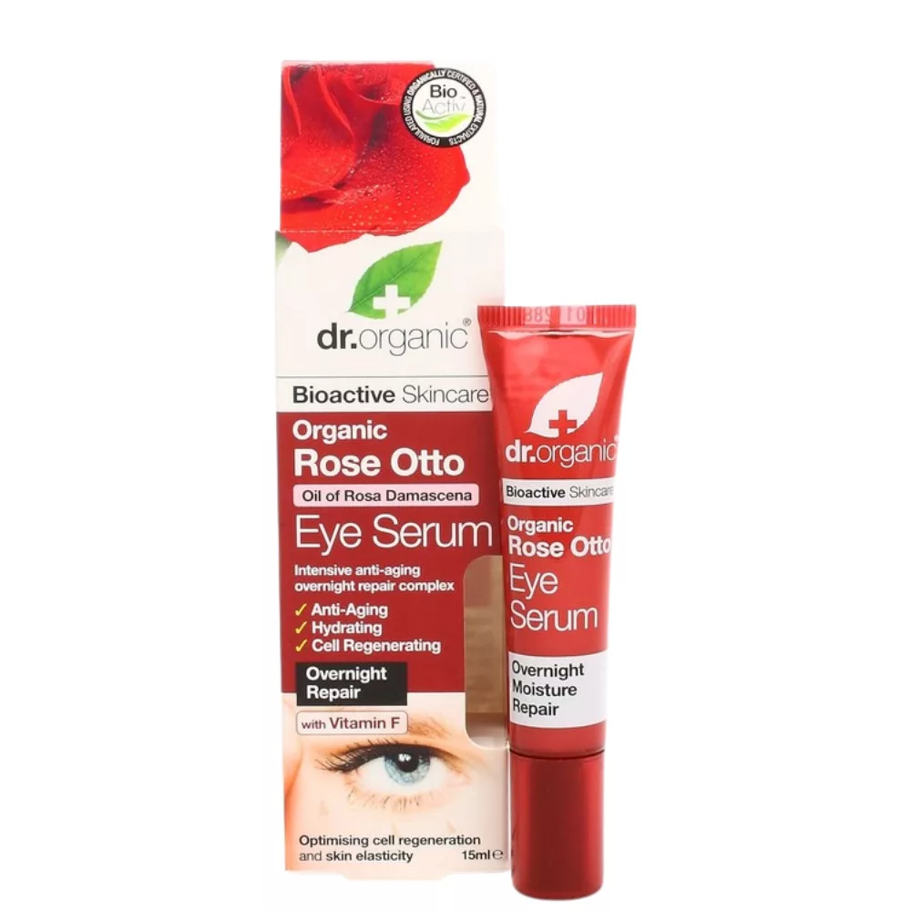 Dr. Organic szemkörnyékápoló szérum bio damaszkuszi rózsaolajjal