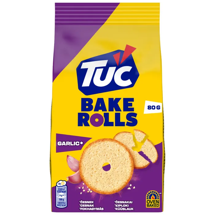 Tuc Bake Rolls fokhagymás kétszersült