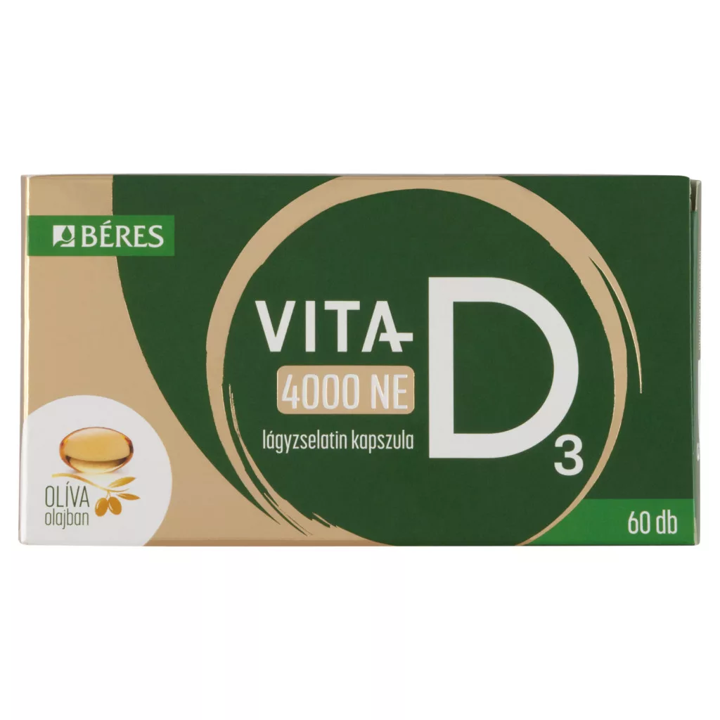 Béres Vita-D₃ 4000 NE étrend-kiegészítő lágyzselatin kapszula