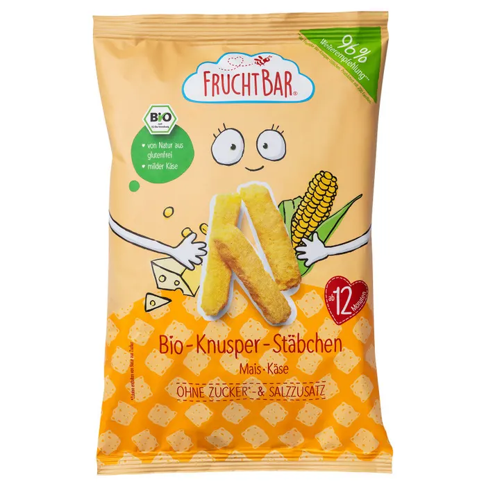 Fruchtbar extrudált kukorica snack sajttal 12hó+ Bio