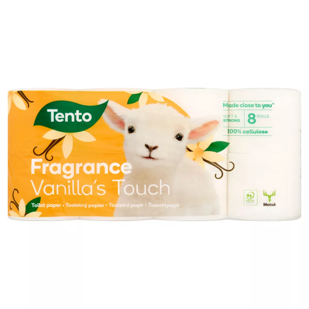 Tento wc papír 8 tekercses 3 rétegű Vanilla's Touch 1200 lap