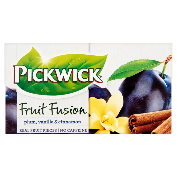 Pickwick Fruit Fusion gyümölcstea a szilva, a vanília és a fahéj ízével 20 filter