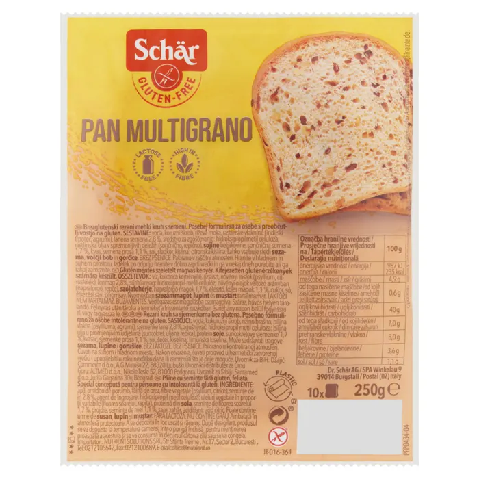 Schär gluténmentes szeletelt magvas kenyér