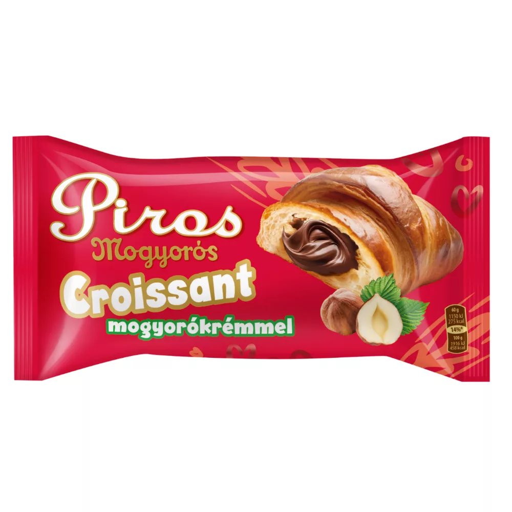 Piros Mogyorós croissant mogyorókrémmel