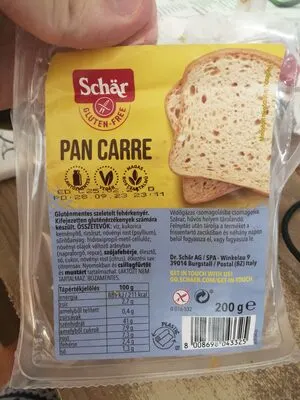 Pan Carre kenyér, gluténmentes
