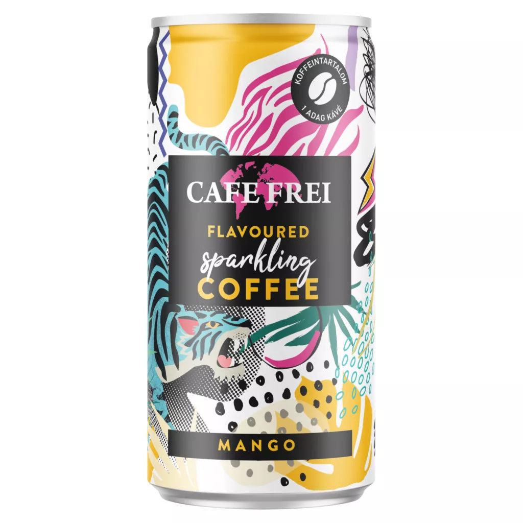 Cafe Frei mangós kávés szénsavas ital koffeinnel