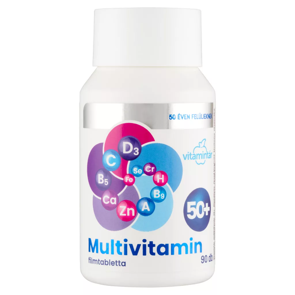 Vitamintár Multivitamin 50+ filmtabletta étrend-kiegészítő készítmény