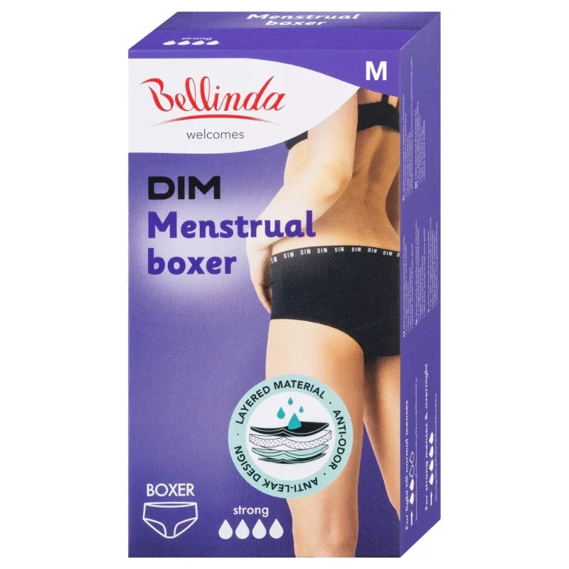Bellinda Menstruációs fehérnemű Boxer Strong Fekete M