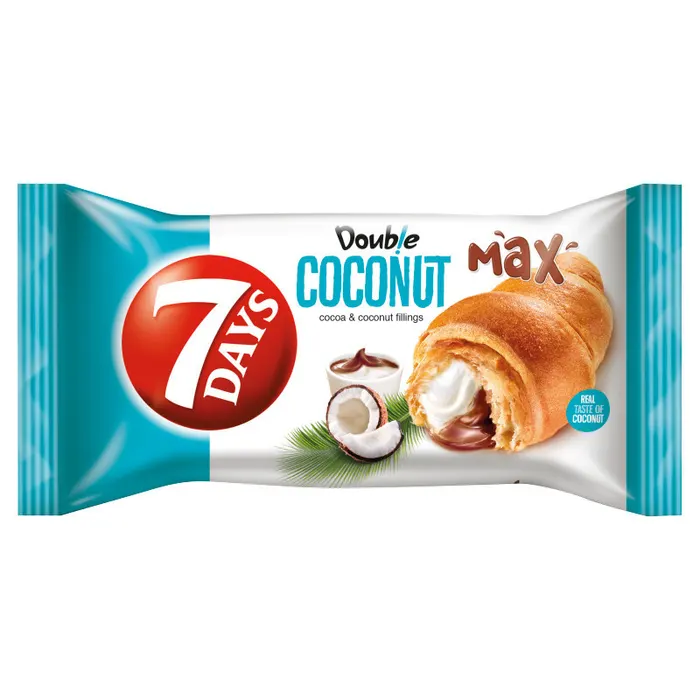 7Days Double Max croissant kakaós és kókuszos töltelékkel