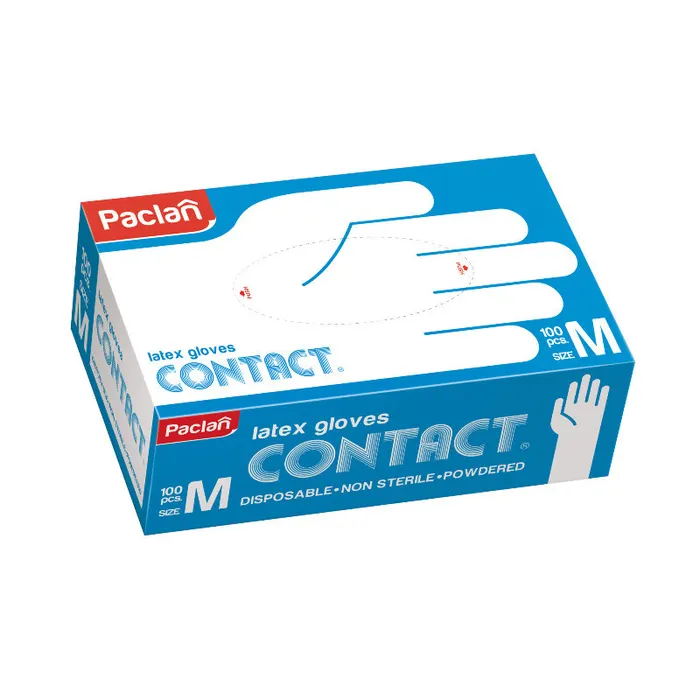 Paclan Latex kesztyű - M 110/100my
