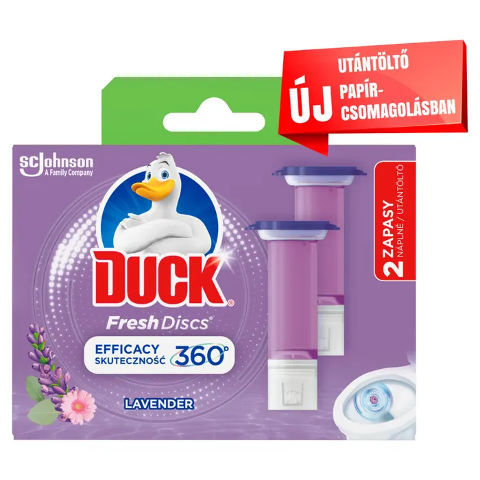 Duck Fresh Discs Levendula 2 darabos WC-öblítő korong utántöltő