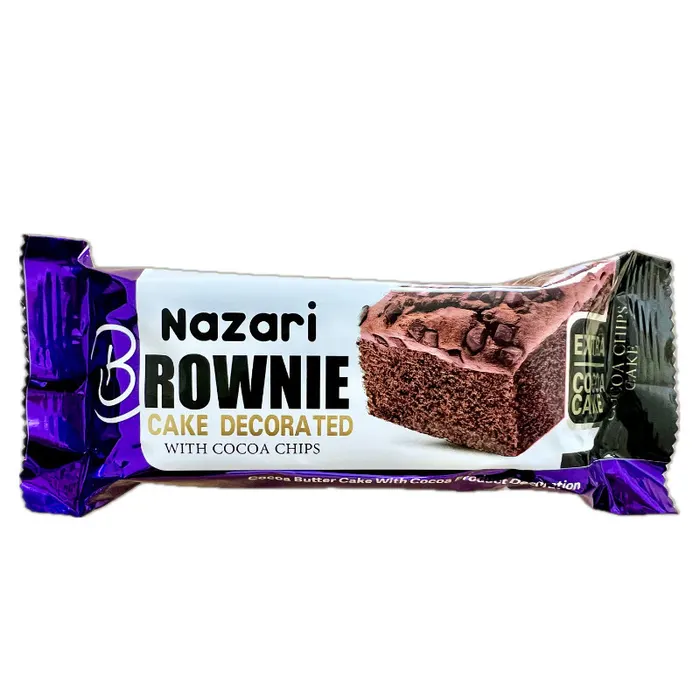 Brownie piskóta étbevonó chipssel kakaós