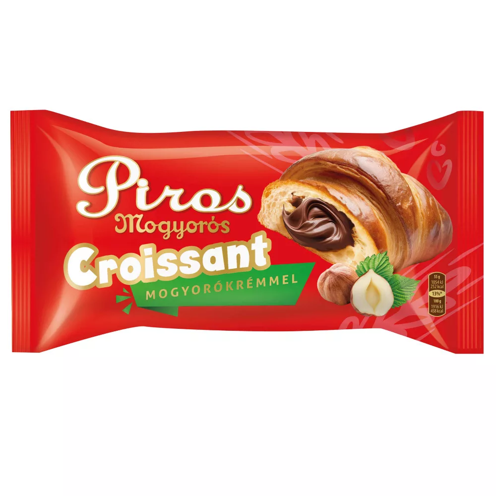 Piros Mogyorós croissant mogyorókrémmel