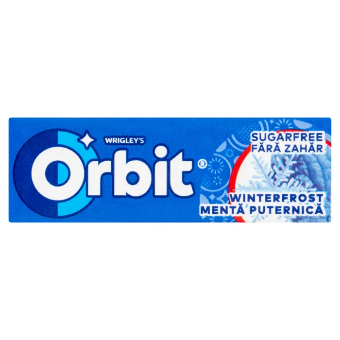 Orbit Winterfrost menta- és mentolízű cukormentes rágógumi édesítőszerrel