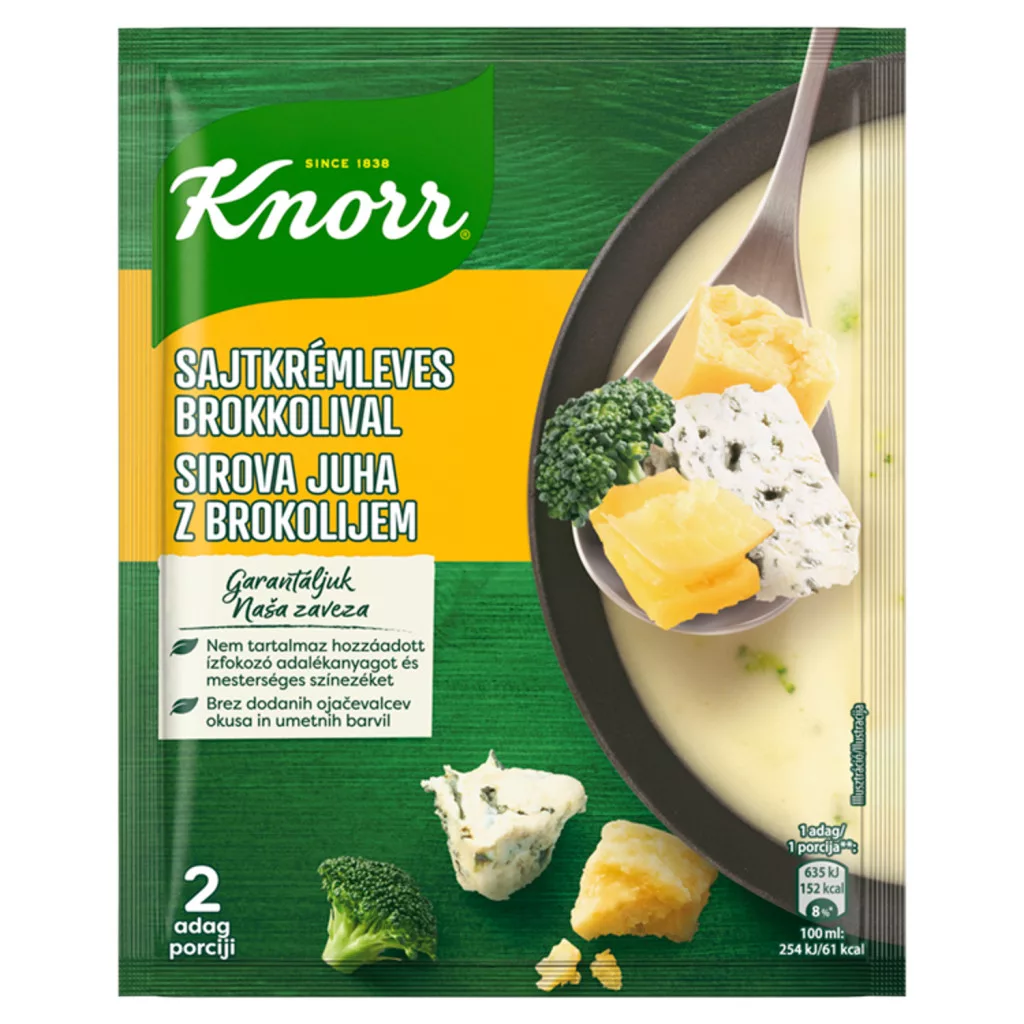 Knorr sajtkrémleves brokkolival