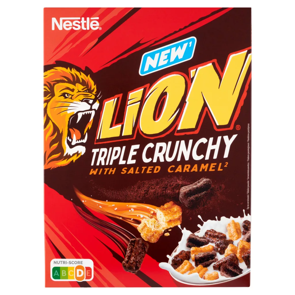 Nestlé Lion Triple Crunchy ropogós gabonapehely sós karamellel csokoládés bevonattal