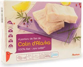 Alaszkai tőkehal filé (4 db), szálka nélkül, gyorsfagyasztott