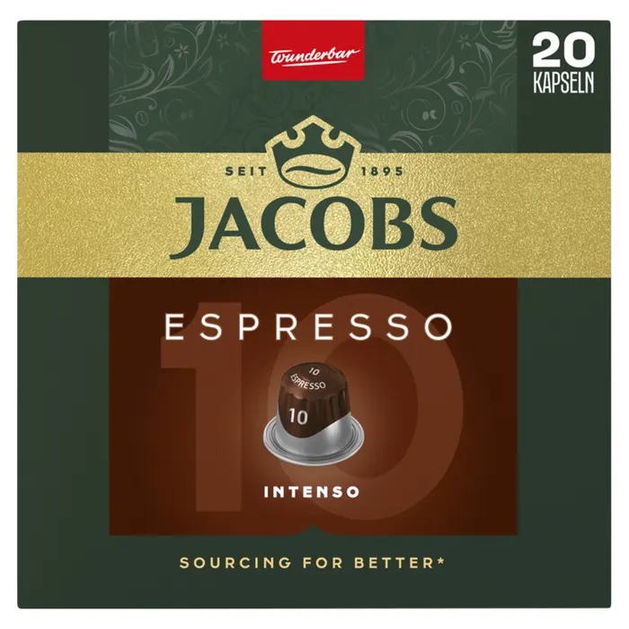 Jacobs Espresso Intenso őrölt-pörkölt kávé kapszulában
