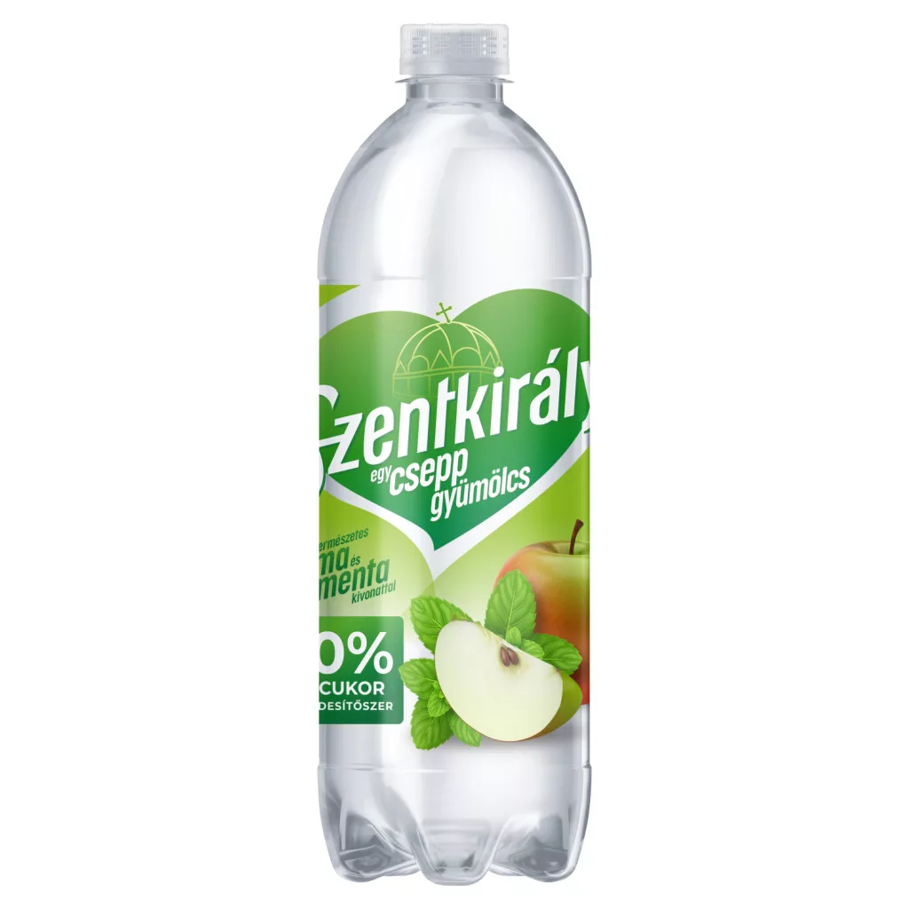 Szentkirályi Egy csepp gyümölcs alma- és menta ízű szén-dioxiddal enyhén dúsított ital
