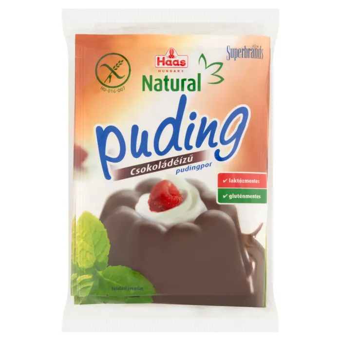 Haas Natural csokoládéízű pudingpor