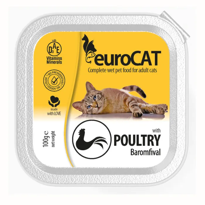 Eurocat nedves macskaeledel baromfi