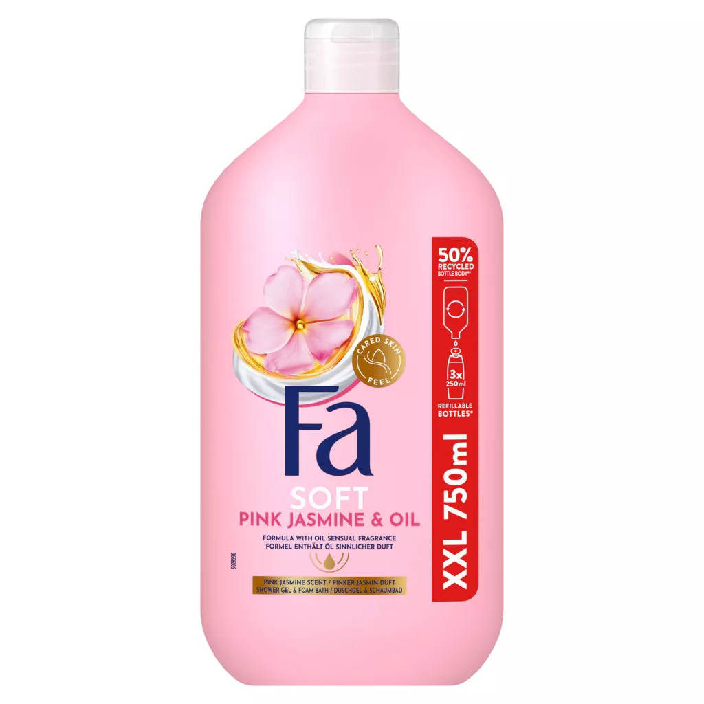 Fa Soft Pink Jasmine & Oil tusfürdő és habfürdő pink jázmin illattal