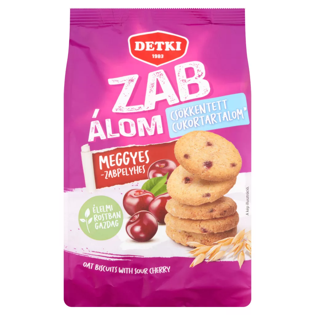 Detki zab álom zabpelyhes keksz meggyes