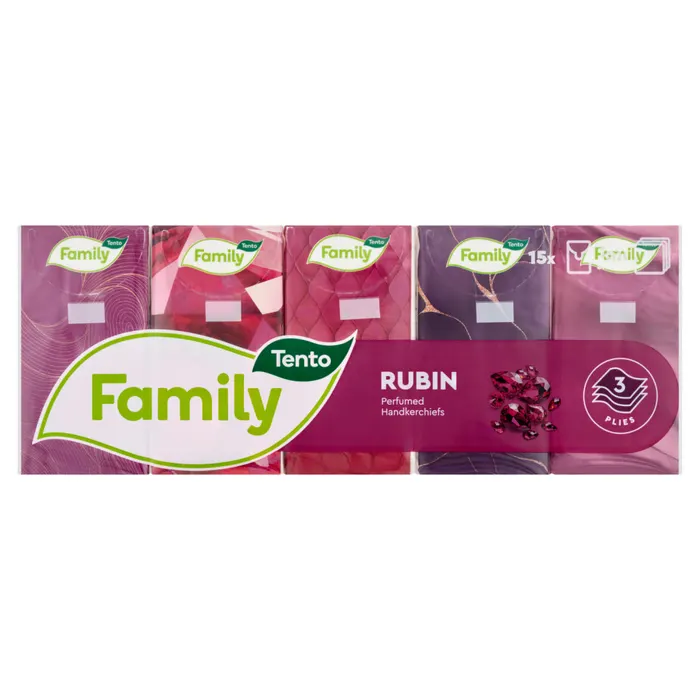 Tento Family Rubin papírzsebkendő 3 rétegű