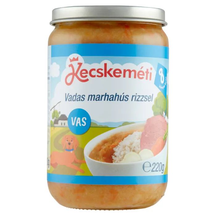 Kecskeméti vadas marhahús rizzsel bébiétel 8 hónapos kortól