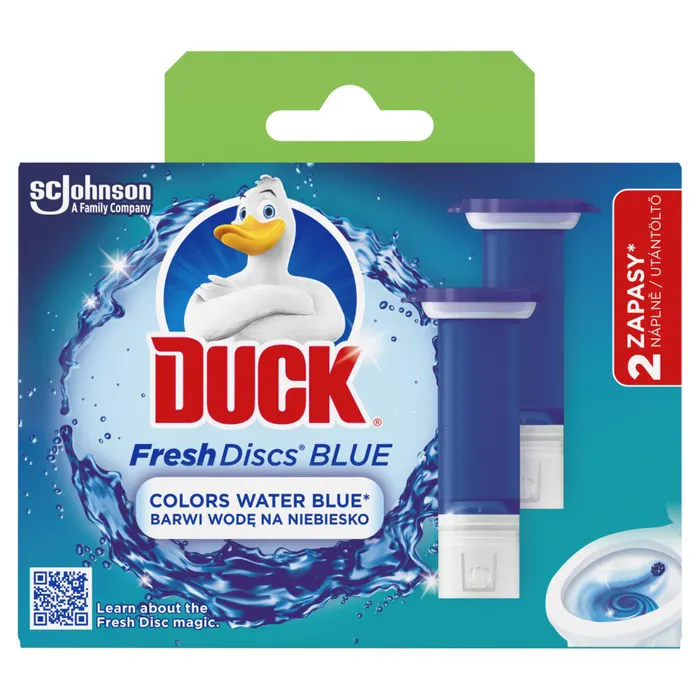 Duck Fresh Discs Blue 2 darabos WC-öblítő korong utántöltő színező hatással