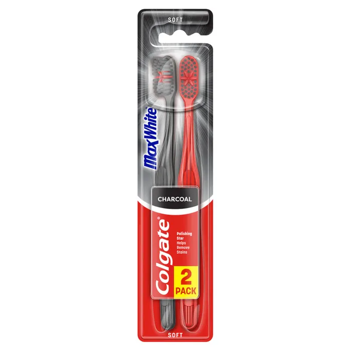 Colgate Max White Charcoal lágy fogkefe