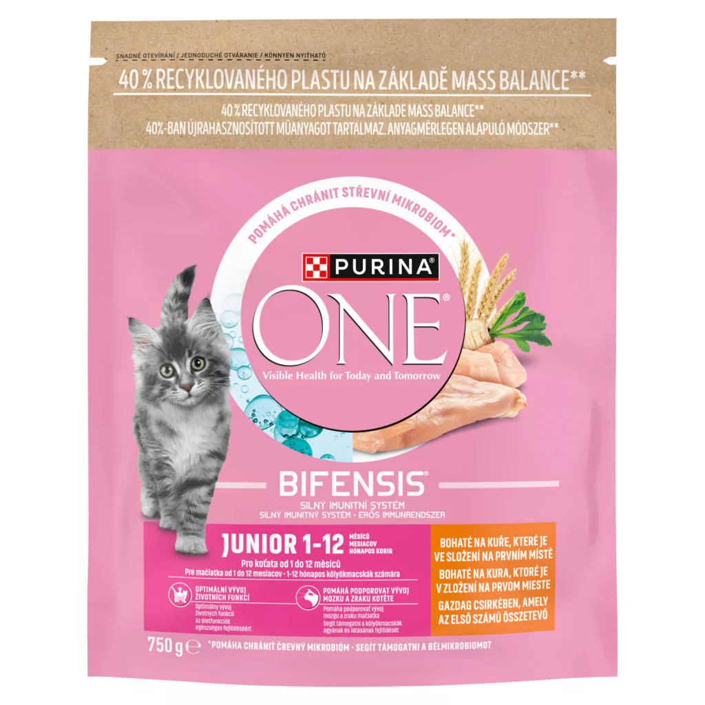 Purina One Junior csirkében gazdag teljes értékű állateledel kölyökmacskák részére