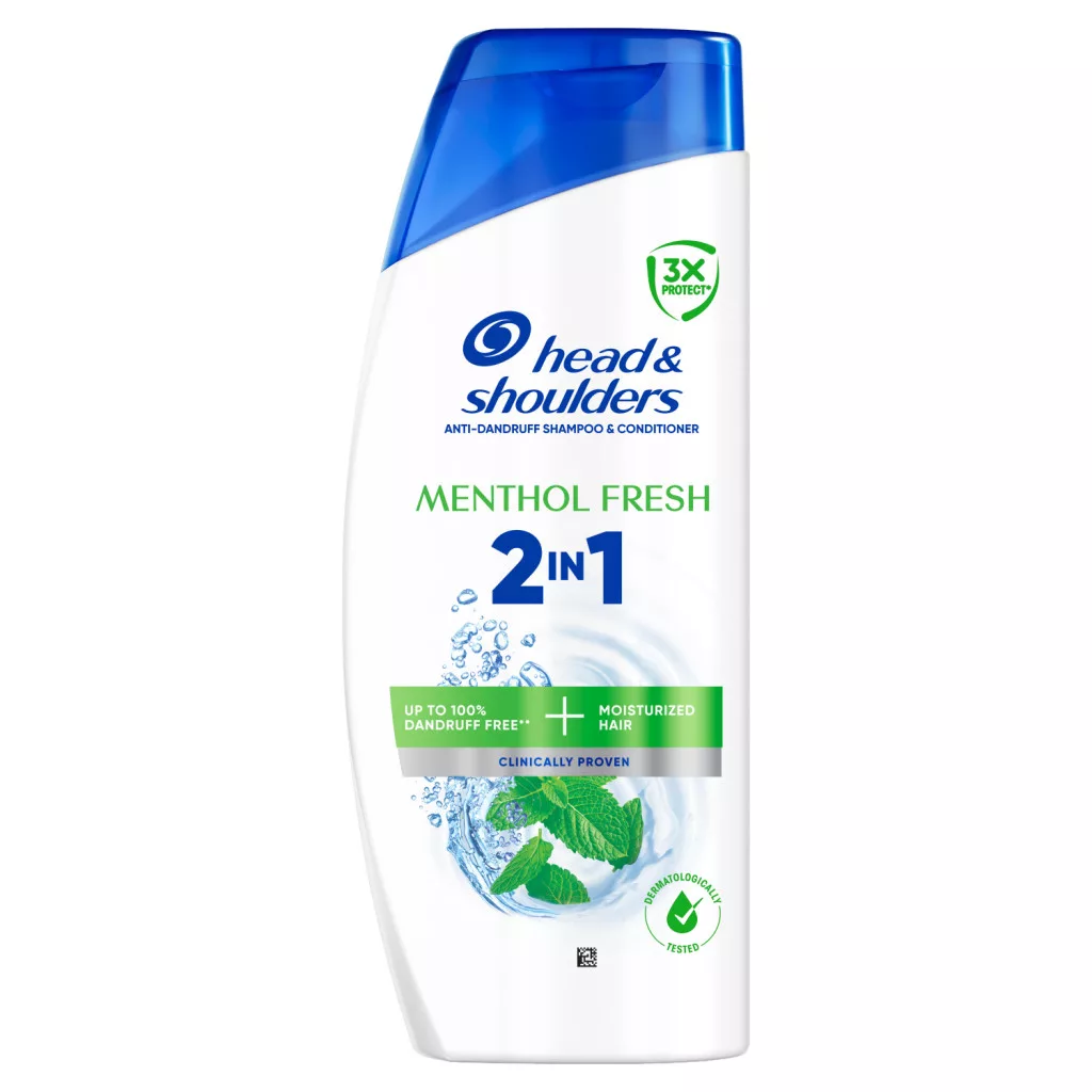 Head & Shoulders Menthol Fresh 2in1 korpásodás elleni sampon . Frissítő mentolillat