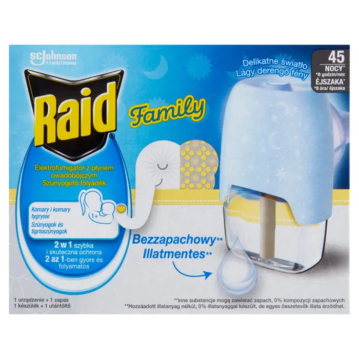 Raid Family szúnyogirtó folyadék + készülék