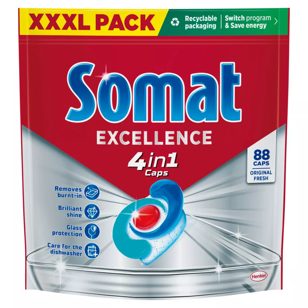 Somat Excellence Original Fresh 4in1 gépi mosogatószer kapszula
