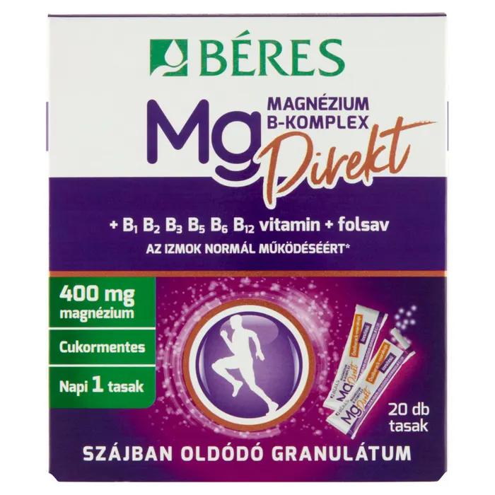 Béres Magnézium B-Komplex Direkt szájban oldódó étrend-kiegészítő granulátum