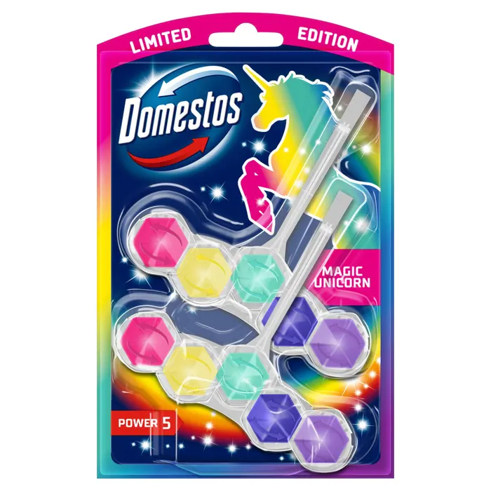 Domestos Power 5 Magic Unicorn WC frissítő blokk