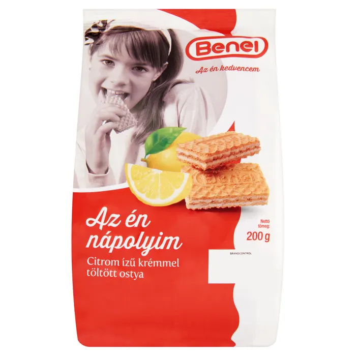 Benei citrom ízű krémmel töltött ostya
